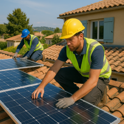Installation de panneaux solaires dans une zone résidentielle de Draguignan