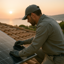 Réparation urgente de panneaux photovoltaïques sur un toit à Toulon dans le Var